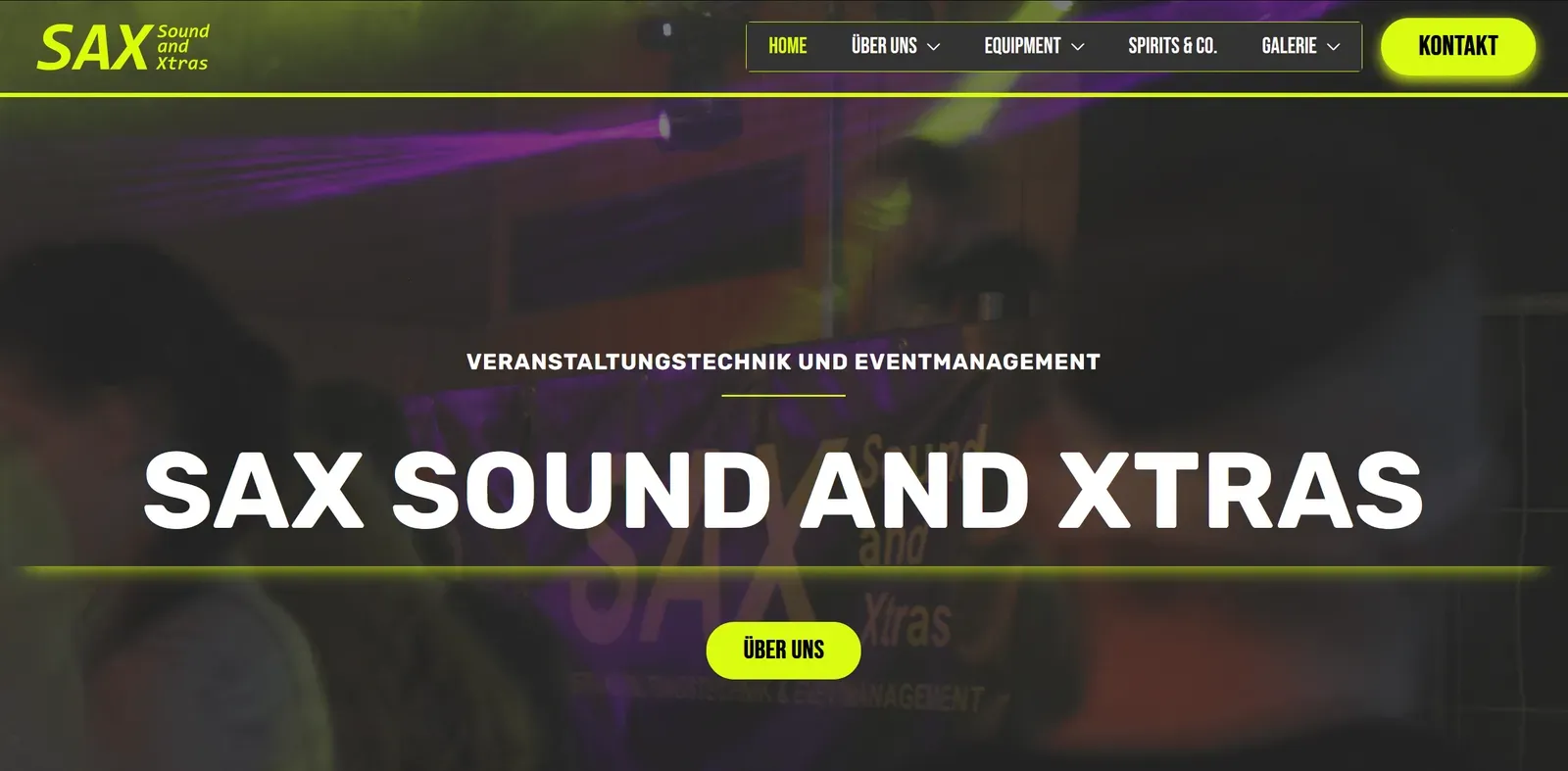 Website von SAX SOUND AND XTRAS, gebaut von Sittauer Software Solutions
